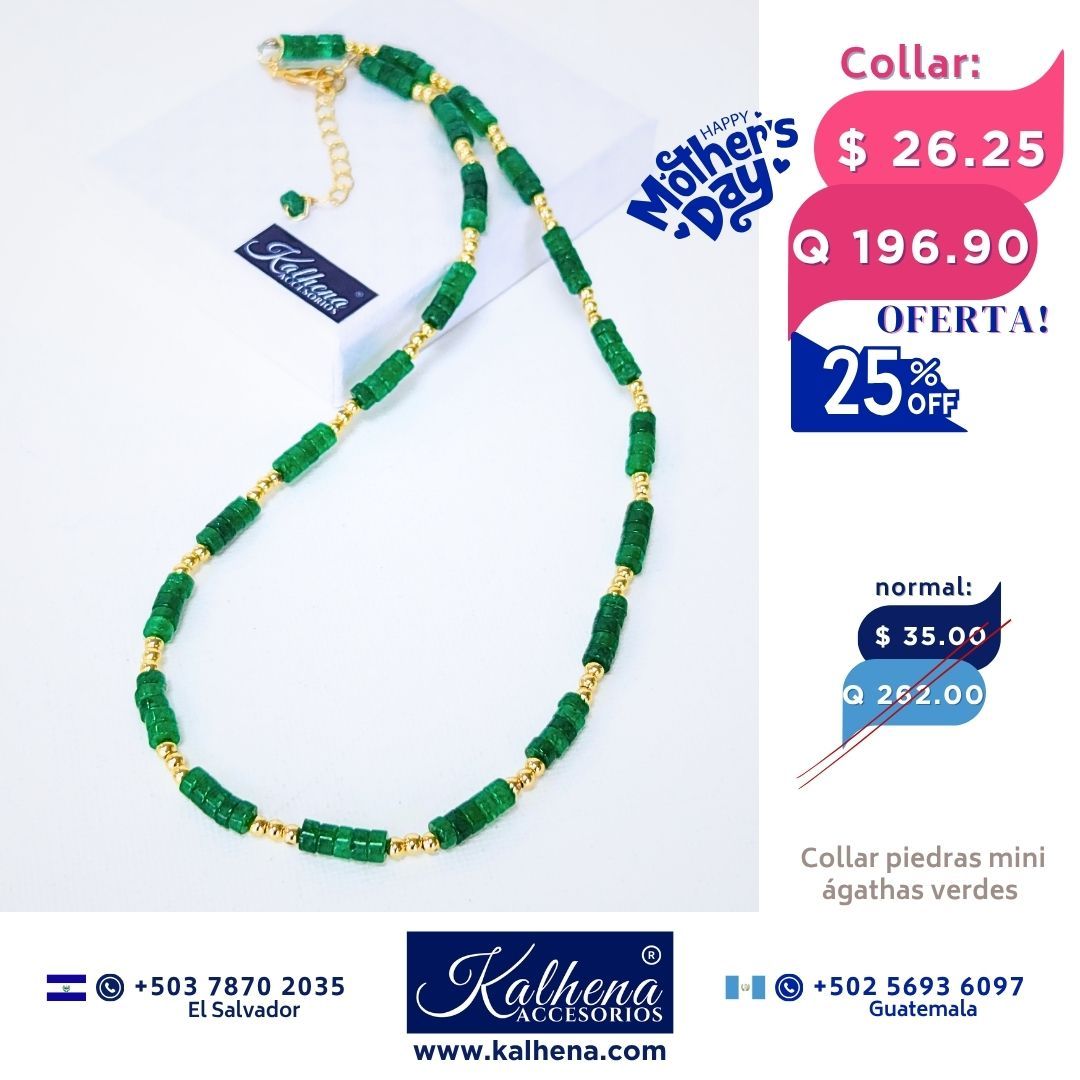 Collar mini agathas verdes