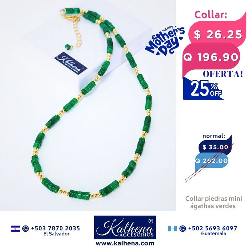 Collar mini agathas verdes