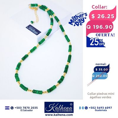 Collar mini agathas verdes Collar mini agathas verdes