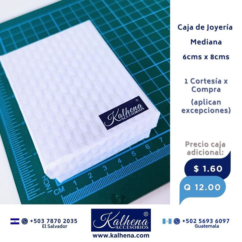 Caja de Joyería pequeña tono blanco