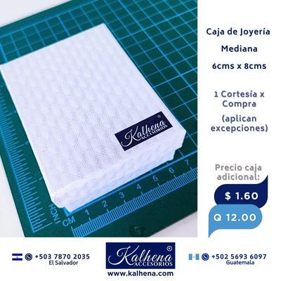Caja de Joyería pequeña tono blanco
