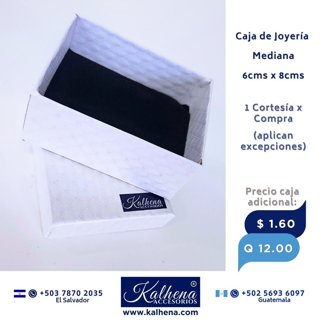 Caja de Joyería pequeña tono blanco