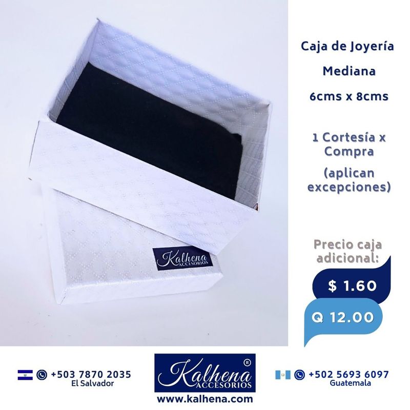 Caja de Joyería pequeña tono blanco
