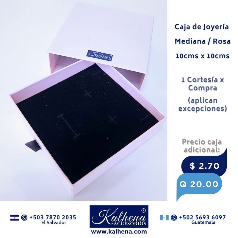 Caja de Joyería mediana tono rosa