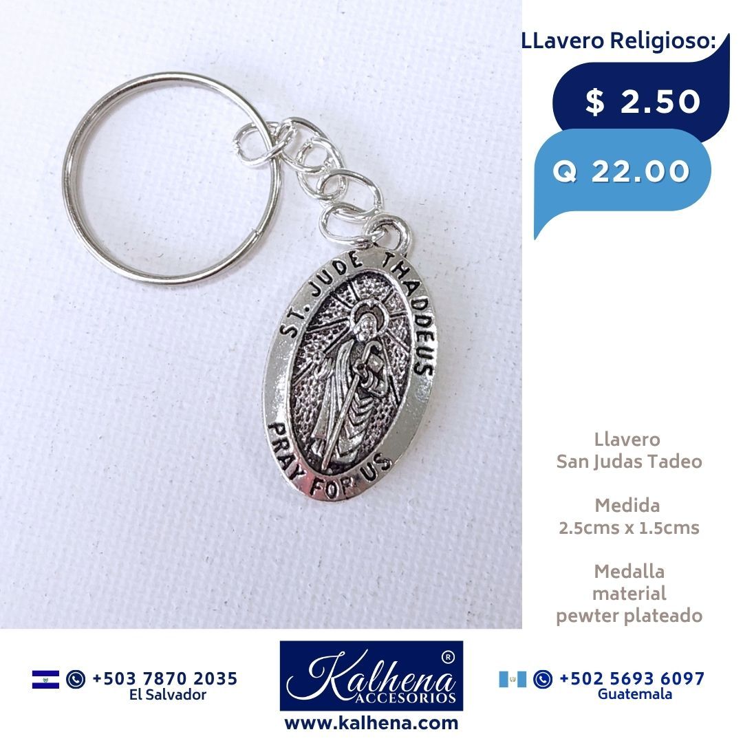 LLavero Medalla San Judas Tadeo (ovalada)