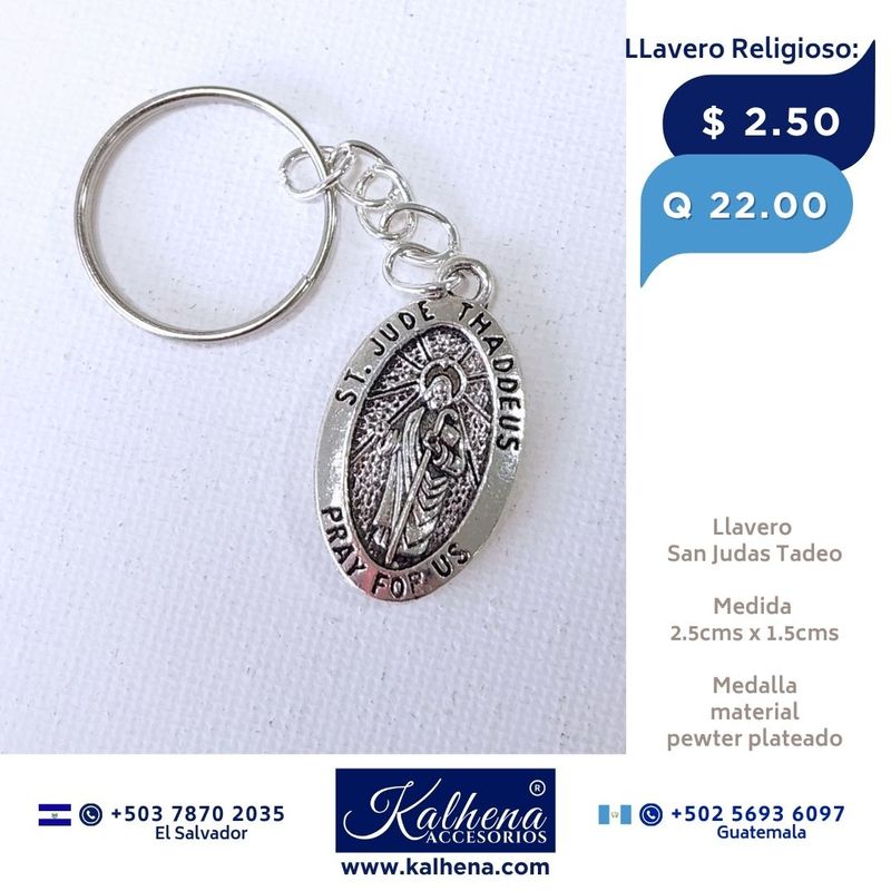 LLavero Medalla San Judas Tadeo (ovalada) LLavero Medalla San Judas Tadeo (ovalada)