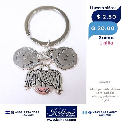 LLavero niños (2 niños + 1 niña)