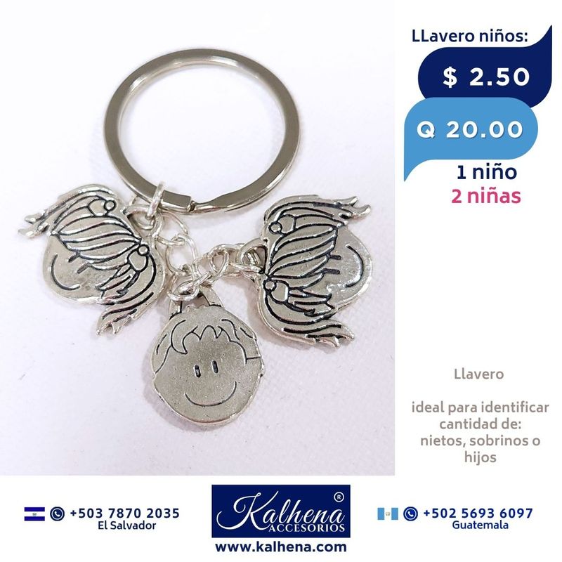 LLavero niños (2 niñas + 1 niño)