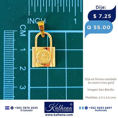 Medalla Religiosa San Benito (candado)
