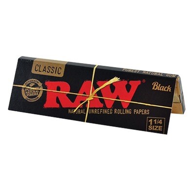Raw Classic Black 1 1/4 Rolling Papers