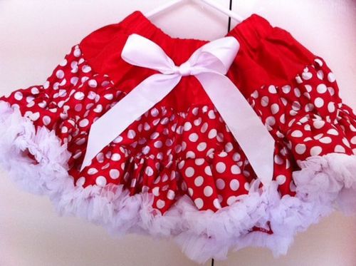 Red Polka Dot Satin Pettiskirt