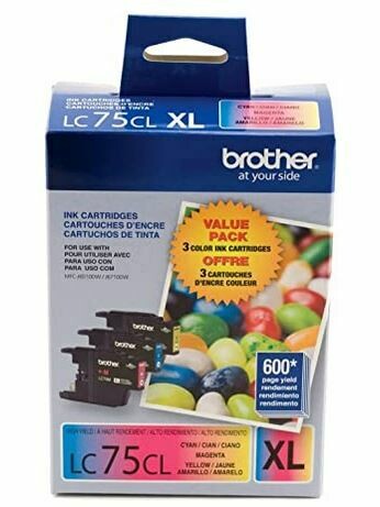 Brother LC75CL XL cartouche d&#39;encre couleur haute capacité- Paquet de 3