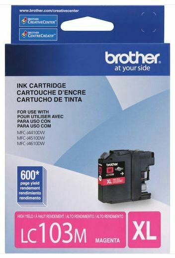 Brother cartouche d&#39;encre magenta LC103M, rendement élevé