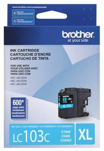 Brother cartouche d&#39;encre cyan LC103C, rendement élevé