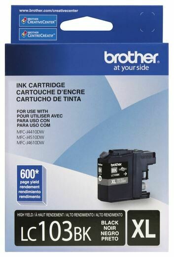 Brother cartouche d&#39;encre noir LC103BK, rendement élevé