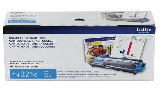 Brother – Cartouche de toner cyan TN-221C