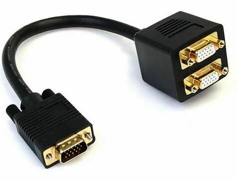 Câble répartiteur vidéo VGA de 30cm - 1x VGA (M) vers 2x VGA (F)