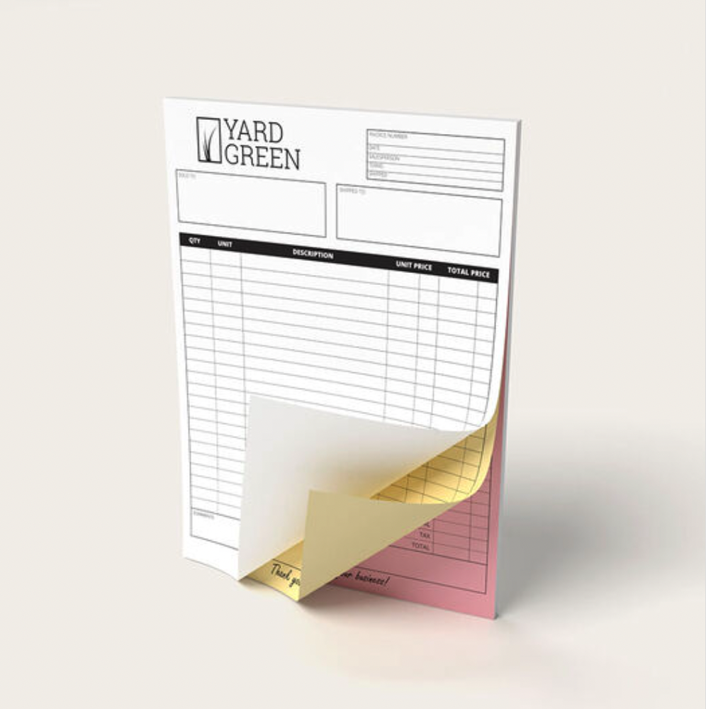 NCR CARBONLESS FORMS (Available in 2 Part, 3 Part • Call for 4 Part or Custom Combinations and Alternative Sizes)  (100 minimum Order)