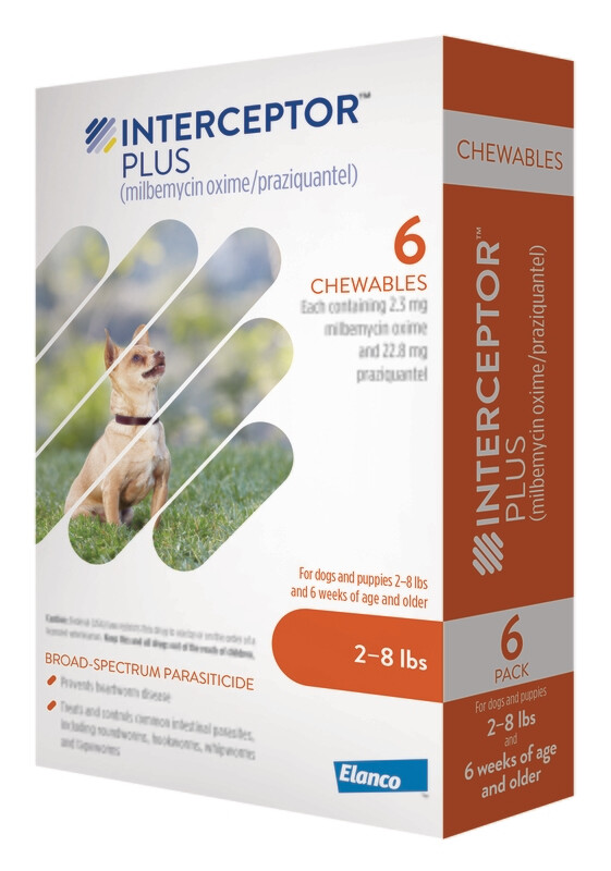 Interceptor Plus 2-8lbs, 6 pack, ($6 instant rebate for 6) FREE SHIPPING