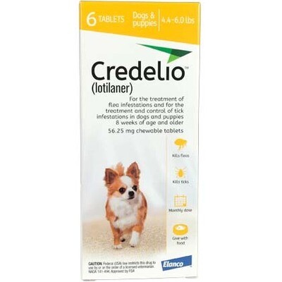 Credelio 4.4-6lbs , 6 pack ( $15 online rebate) FREE SHIPPING
