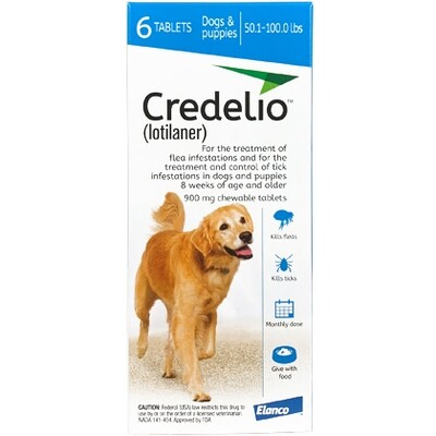Credelio 50.1-100 lb, 6 pack ($15 online Rebate) FREE SHIPPING