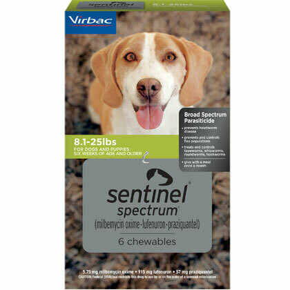 Sentinel Spectrum 8.1-25lbs, 6 pack ($7 online Rebate) FREE SHIPPING