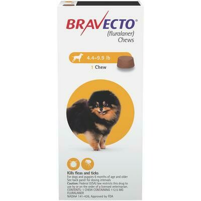 Bravecto 4.4-9.9lbs - Dog ($10 instant rebate for 2) FREE SHIPPING