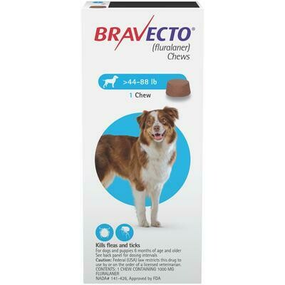Bravecto 44-88lbs ($10 instant rebate for 2) FREE SHIPPING