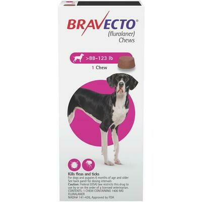 Bravecto 88-123lbs ($10 instant rebate for 2) FREE SHIPPING
