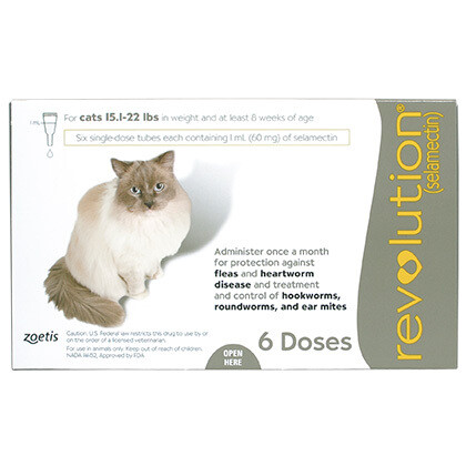 Revolution for Cats 15-22lbs , 6 pack ($15 online rebate) FREE SHIPPING