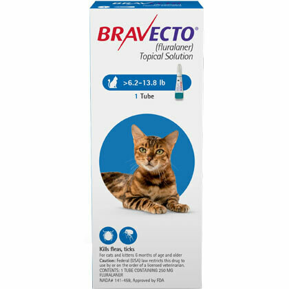 Bravecto Plus 6.2-13.8 lb Cat ($10 online rebate for 2) FREE SHIPPING