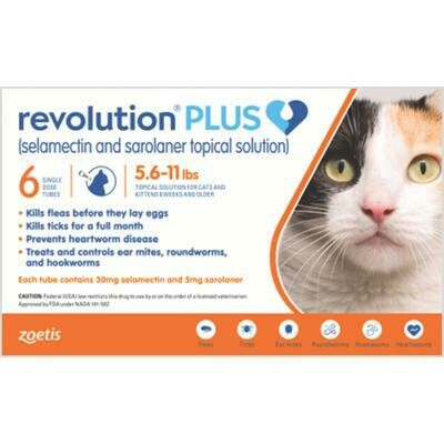 Revolution Plus 5.6-11lb Cats ( $15 Rebate) FREE SHIPPING