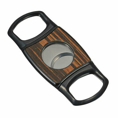 Visol Silvis Wood Plate Dual Blade Cigar Cutter