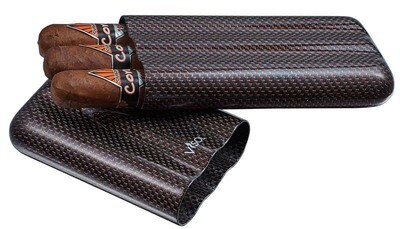 Visol Red Kevlar &amp; Carbon Fiber Cigar Case - 3 Fingers