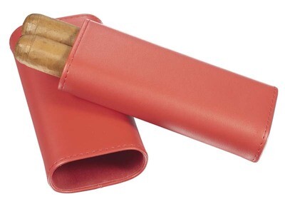 Visol Red Leather Cigar Case