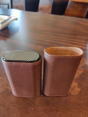 Visol  Brown Burgos Leather Cigar Case