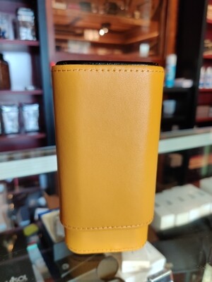 Visol  Yellow Burgos Leather Cigar Case