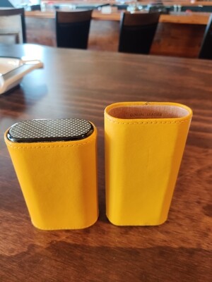 Visol  Yellow Burgos Leather Cigar Case