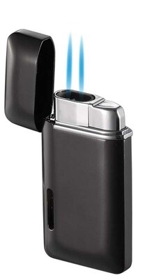 Visol Nevis Dual Torch Cigar Lighter - Black