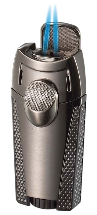 Visol Meru Dual Torch Cigar Lighter - Gunmetal