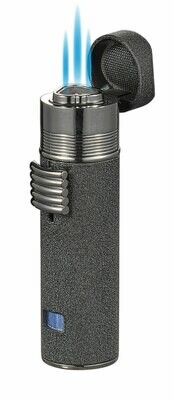 Visol Saddle Triple Torch Cigar Lighter - Black Matte