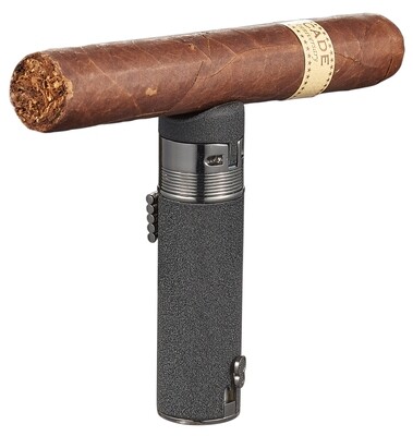 Visol Saddle Triple Torch Cigar Lighter - Black Matte
