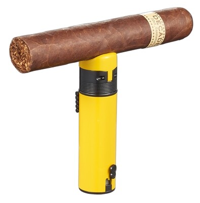 Visol Saddle Triple Torch Cigar Lighter - Yellow