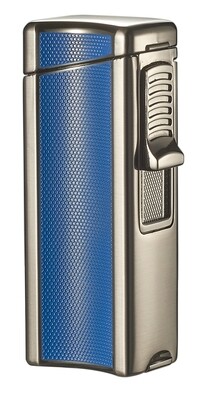 Visol Ridge Blue Single Flame Torch Lighter with Cigar Rest