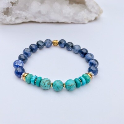 Sodalite & Mixed Turquoise Bracelet