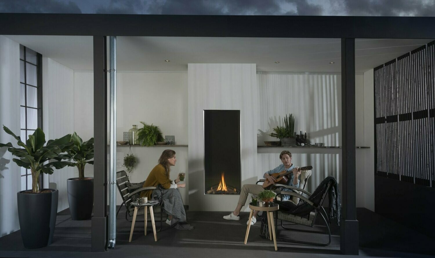 Element 4 Sky LF O Double Burner Outdoor Gas Fire