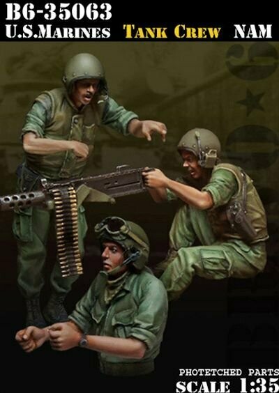 B635063 US MARINE Tank crew .Vietnam War Series 1/35