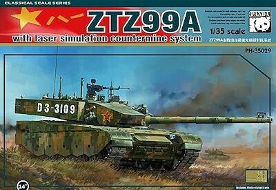 PANDA35029 ZTZ-99 A with laser simulation countermine system Chinese MBT 1/35