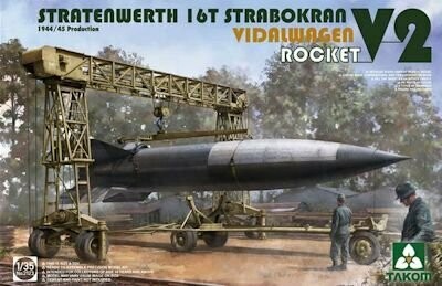 TAKOM2123 Stratenwerth 16t Strabokran 1944/45 Production + V-2 Rocket+Vidalwagen