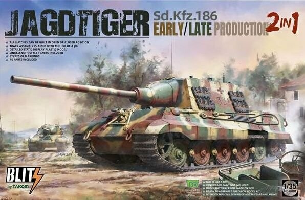TAKOM8001 -  Jagdtiger Sd.Kfz.186 Early / Late Production, 2 in 1